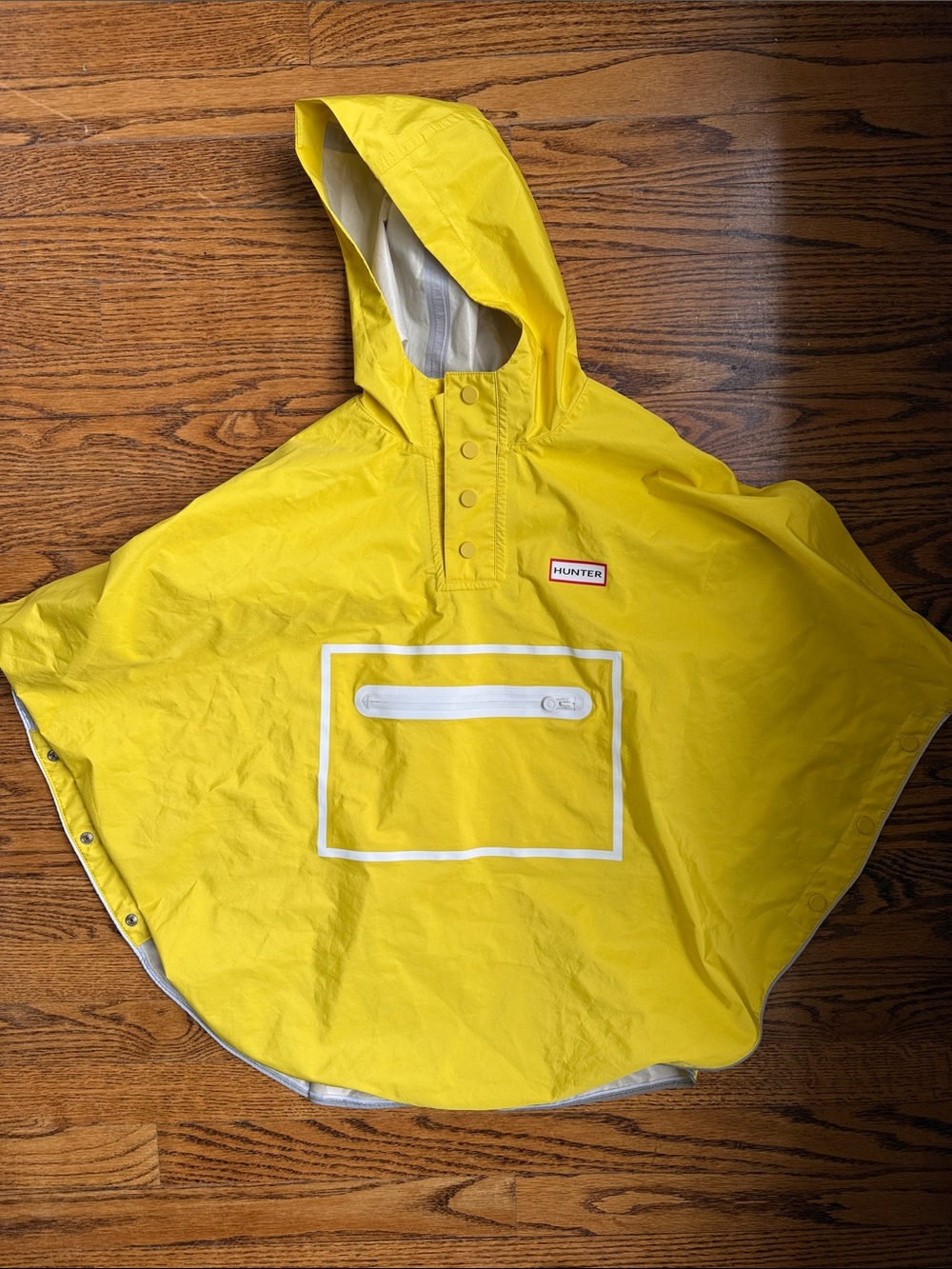 Hunter X Target Yellow Kids Rain Poncho,  XS / S, like new